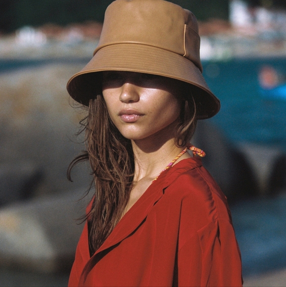 LACK OF COLOR WAVE BUCKET HAT - TAN VEGAN LEATHER SIZE 60CM(L-XL) - Picture 10 of 12